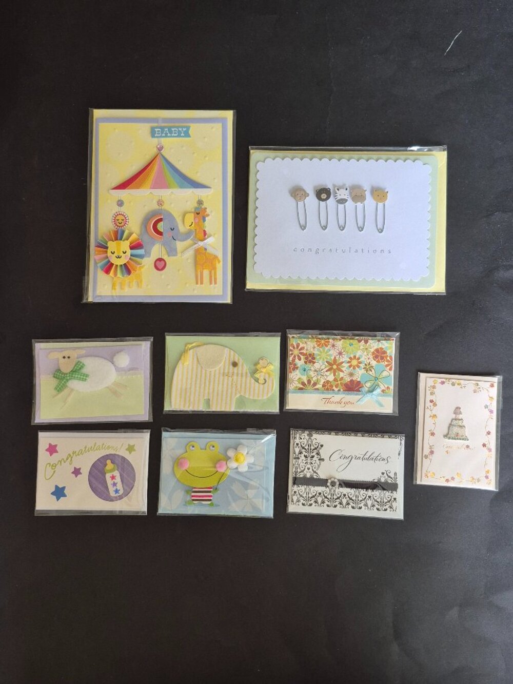 Lot of 9 Greeting Cards